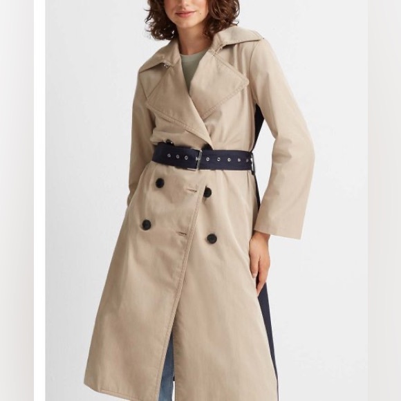 Club Monaco Colour Block Trench Coat - Picture 4 of 7